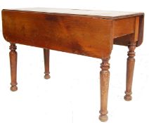 VICTORIAN 19TH CENTURY MAHOGANY PEMBROKE DINING TABLE