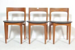 SET OF FIVE RETRO VINTAGE MID CENTURY TEAK WOOD DINING CHAIRS BY NATHAN