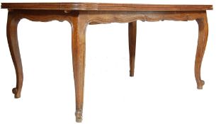 MID 20TH CENTURY FRENCH OAK EXTENDING DINING TABLE