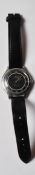 MID CENTURY BLACK FACED MIDO MULTIFORT WRIST WATCH
