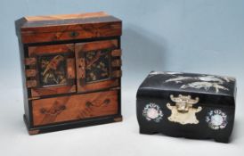 TWO VINTAGE 20TH CENTURY CHINESE ORIENTAL JEWELLERY BOXES