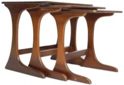 RETRO VINTAGE 1970S DANISH INSPIRED TEAK WOOD NEST OF TABLES