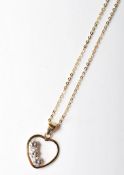 9CT GOLD HEART PENDANT NECKLACE