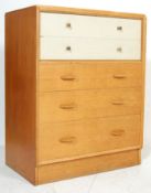 MID CENTURY OAK G-PLAN PEDESTAL CHEST OF DRAWERS FROM BRANDON RANGE