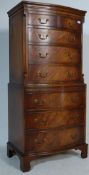 GEORGIAN REVIVAL MAHOGANY TALLBOY CHEST OF DRAWERS