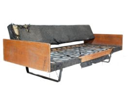1960’S HILLE LONDON SOFA-BED / DAY BED WITH TEAK WOOD ENDS
