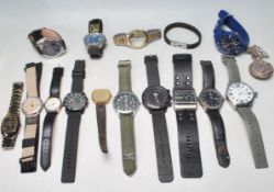 COLLECTION OF 20TH CENTURY GENTLEMENS WRISTWATCHES PRODUCED BY A VARIETY OF BRANDS.