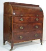 A 19th Century George III flame mahogany cylinder