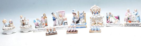 LARGE QUANTITY OF ANTIQUE FAIRINGS CERAMIC FIGURINES