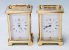 TWO VINTAGE BAYARD CARRIAGE CLOCKS