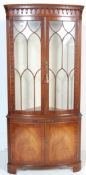 REGENCY REVIVAL MAHOGANY CORNER DISPLAY CABINET