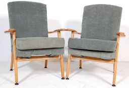 TWO VINTAGE RETRO 20TH CENTURY PARKER KNOLL ARMCHAIR / EASY CHAIRS
