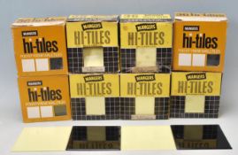 A GROUP OF VINTAGE 20TH CENTURY YELLOW AND BLACK MANGERS HI-TILES