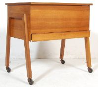 RETRO VINTAGE 1960S DANISH INSPIRED TEAK WOOD SEWING TROLLEY