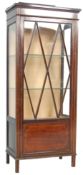 ANTIQUE EDWARDIAN EARLY 20TH CENTURY MAHOGANY CHINA DISPLAY CABINET VITRINE