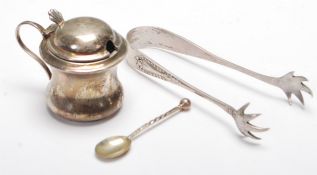 ANTIQUE SILVER W S SAVAGE & CO TABLE CRUETS