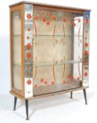 1950'S RETRO MID CENTURY FORMICA CHINA DISPLAY CABINET