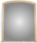 19TH CENTURY VICTORIAN OVER MANTEL MIRROR WITH GILDED FRAME