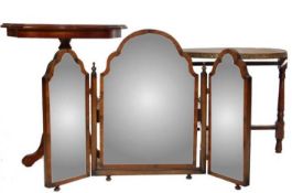 BINARES TABLE AND COLLECTION OF WALL MIRRORS