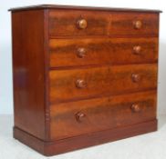 VICTORIAN MAHOGANY 2 OVER 3 CHEST OF DRAWERS