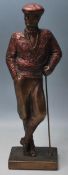 ART DECO STYLE BRONZE EFFECT GOLFER FIGURINE
