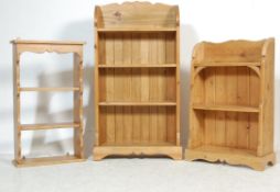 COLLECTION OF ANTIQUE STYLE COUNTRY PINE FURNITURE ETC