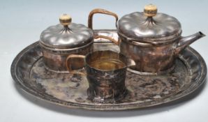 ARTS AND CRAFTS ADOLF VON MAYRHOFER SILVER TEA SERVICE