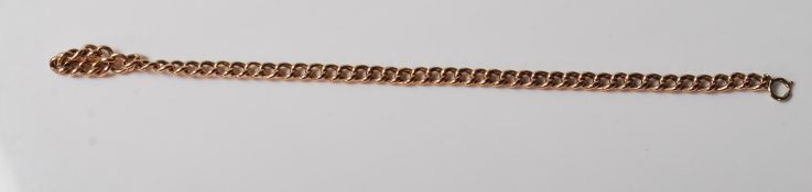 9CT GOLD 375 MARKED BELCHER LINKED BRACELET CHAIN