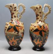PAIR OF ANTIQUE EARLY 20TH CENTURY PORCELAIN VASES