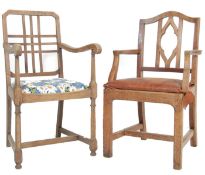 TWO EARLY 20TH CENTURY ARMCHAIR