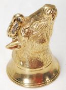 GILT DOCUMENT SEAL IN THE FORM OF A HORSES HEAD