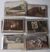 COLLECTION OF POSTCARDS - RAILWAY RELATED & ZOOS
