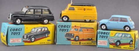THREE ORIGINAL VINTAGE CORGI TOYS BOXED DIECAST MODELS