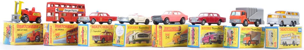 COLLECTION OF VINTAGE MATCHBOX SUPERFAST BOXED DIECAST MODELS