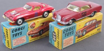 TWO ORIGINAL VINTAGE CORGI TOYS DIECAST MODEL CARS