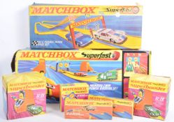 COLLECTION OF MATCHBOX SUPERFAST CAR RACING PLAYSETS