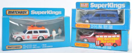 THREE VINTAGE MATCHBOX SUPERKINGS DIECAST MODEL VEHICLES