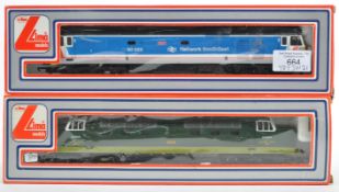 TWO LIMA 00 GAUGE MODEL RAILWAY TRAIN SET DIESEL LOCOMOTIVES
