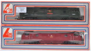 TWO LIMA 00 GAUGE MODEL RAILWAY TRAIN SET DIESEL LOCOMOTIVES