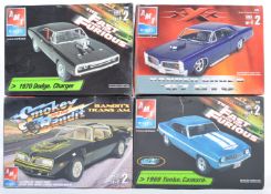 COLLECTION OF X4 MOVIE RELATED PLASTIC CAR MODEL KITS