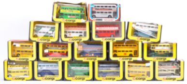 COLLECTION OF VINTAGE CORGI DIECAST MODEL BUSES