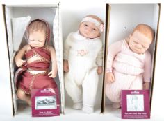 COLLECTION OF X3 ASHTON-DRAKE ' NEWBORN ' BABY DOLLS