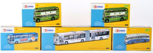 COLLECTION OF X5 CORGI 50TH ANNIVERSARY DIECAST MODEL VEHICLES