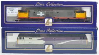 TWO LIMA 00 GAUGE MODEL RAILWAY TRAIN SET DIESEL LOCOMOTIVES