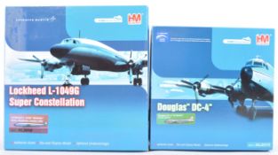 TWO HOBBY MASTER AIRLINER SERIES 1 / 200 SCALE MODEL AIRCRAFTS
