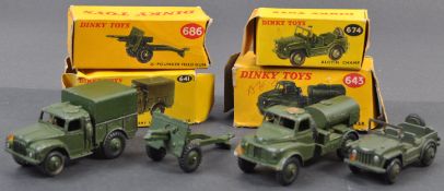COLLECTION OF VINTAGE DINKY TOYS MILITARY BOXED DIECAST MODELS