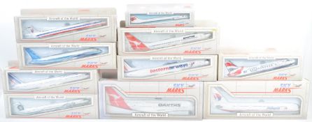 COLLECTION OF X10 SKY MARKS ' AIRCRAFT OF THE WORLD ' SCALE MODELS