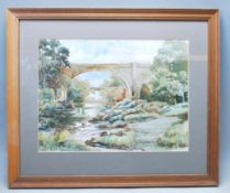 LATE 20TH CENTURY WATERCOLOUR PAINTING OF TWO BRIDGES