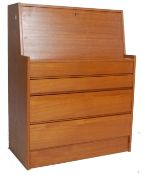 VINTAGE RETRO TEAK WOOD OFFICE BUREAU