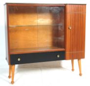 1950’S RETRO VINTAGE BOOKCASE DISPLAY CABINET CUPBOARD WITH SLIDING GLASS DOORS